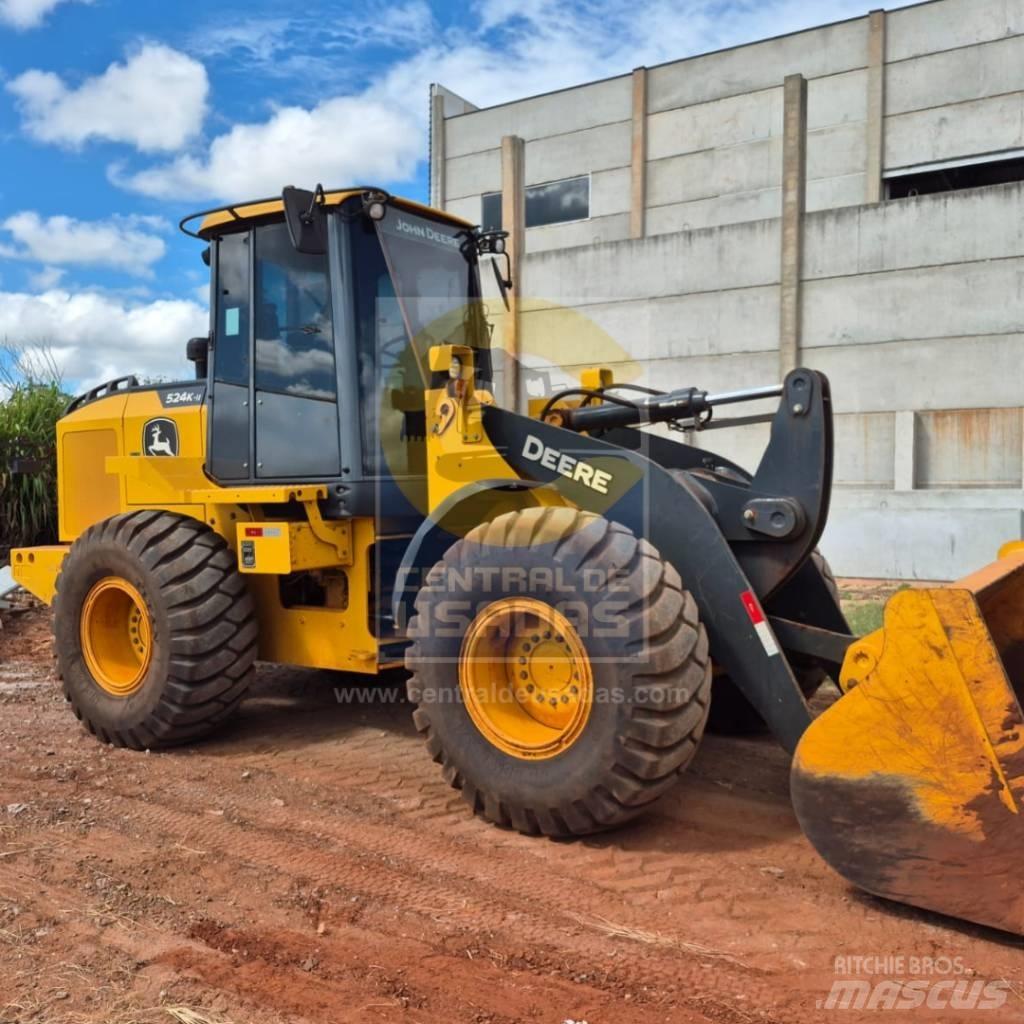 John Deere 524 K - II Naudoti ratiniai krautuvai