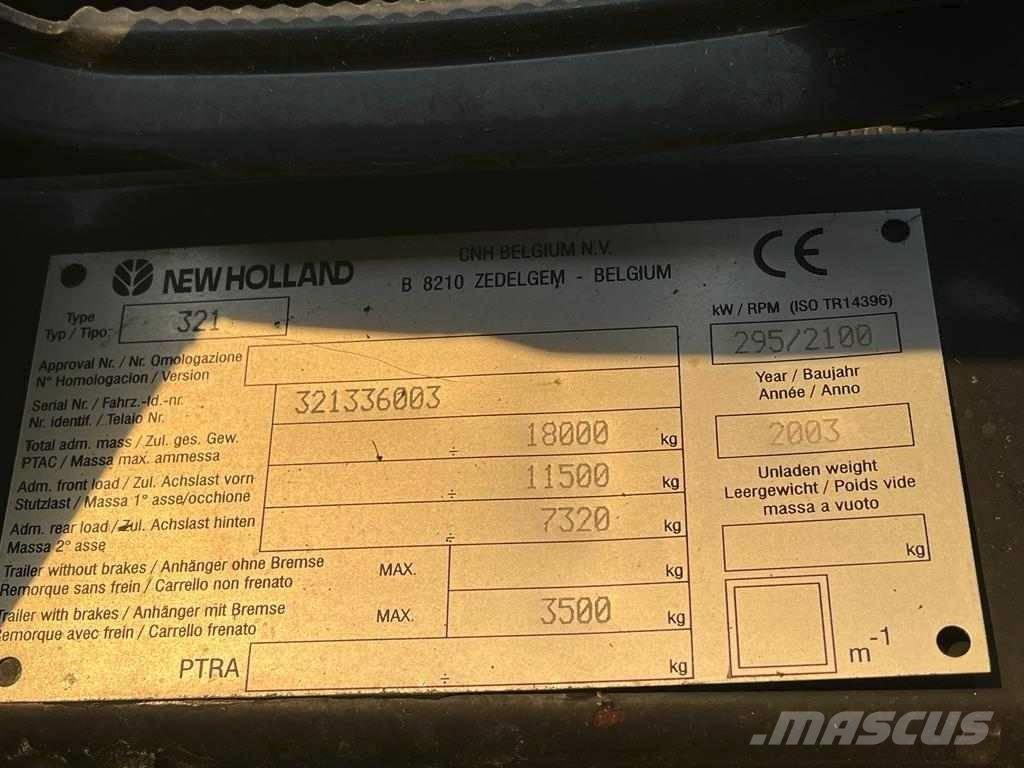 New Holland CX 880 Derliaus nuėmimo kombainai