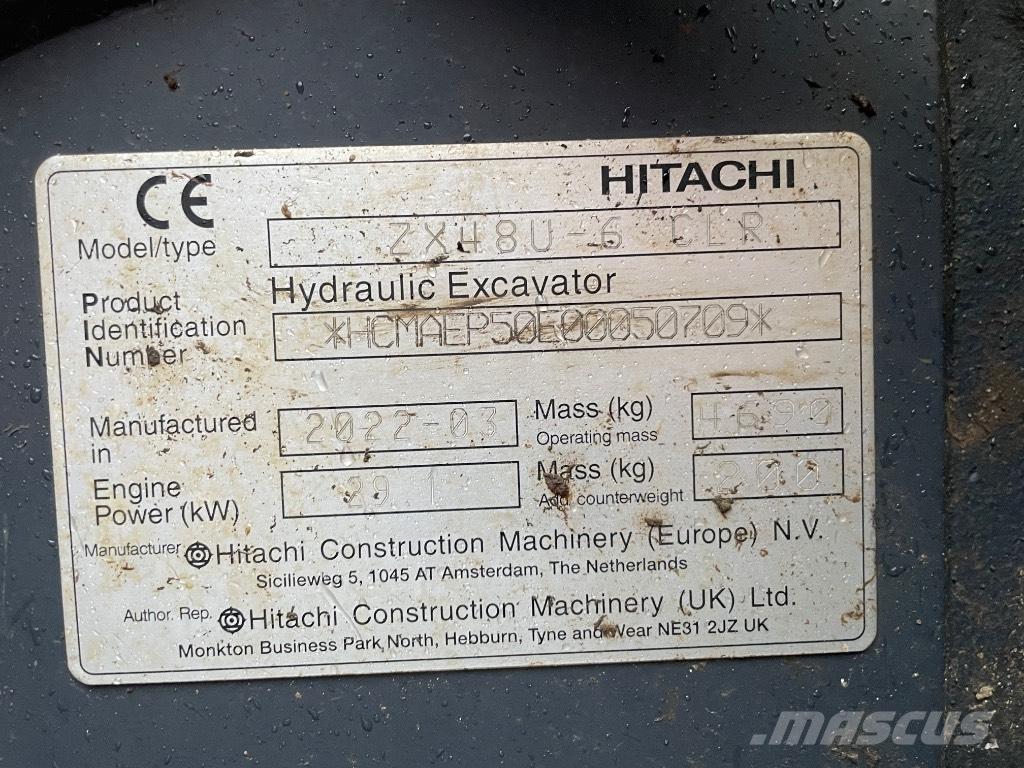 Hitachi ZX 48 U-6 Mini ekskavatoriai < 7 t
