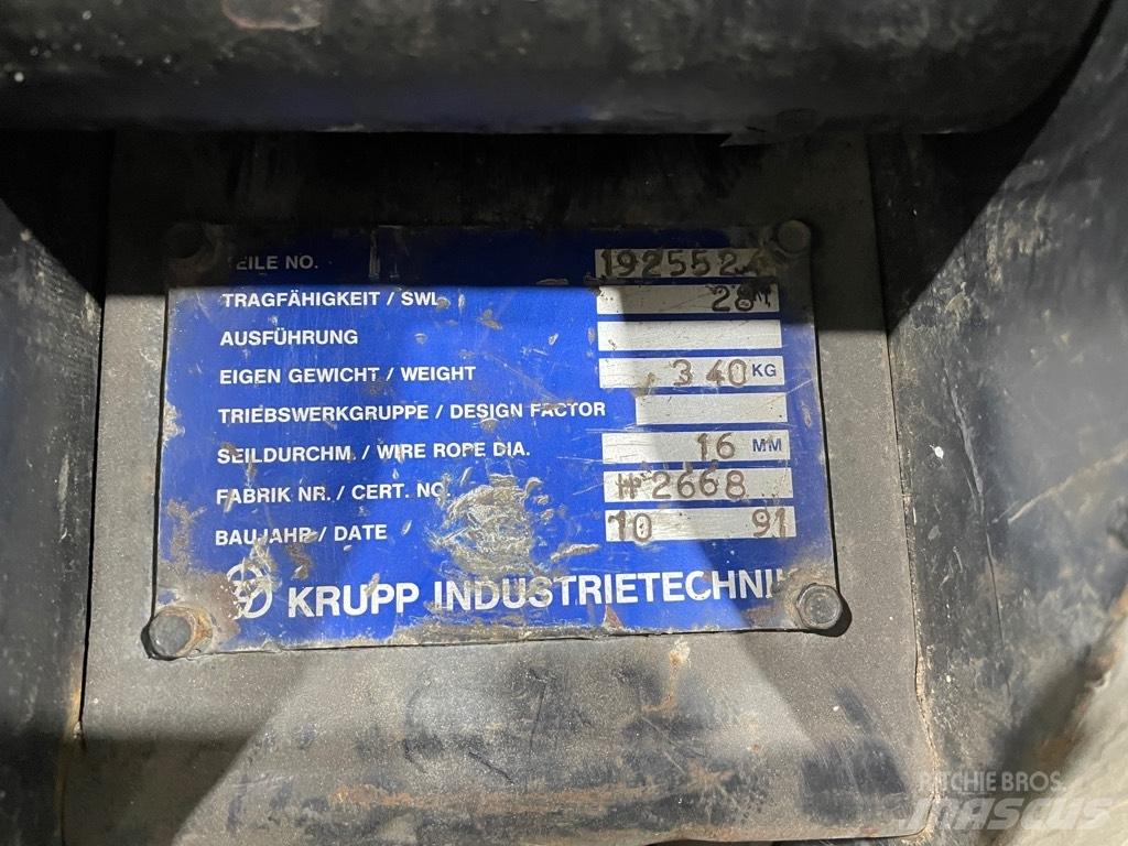 Krupp hookblock 28T Kranų dalys ir įranga