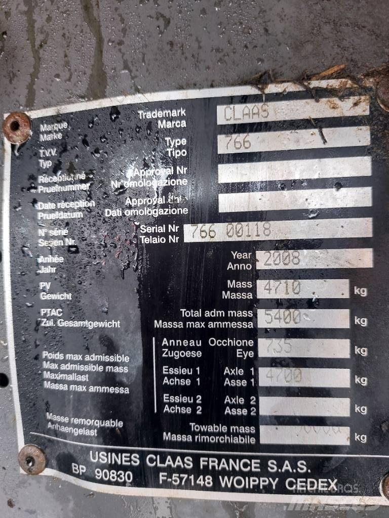 CLAAS kombipress 355 Ritinių presai