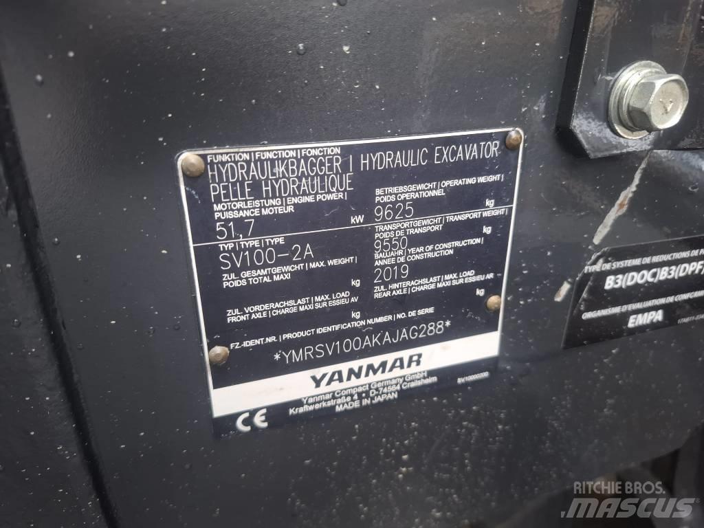 Yanmar SV 100-2A Vidutinės galios ekskavatoriai 7-12 t