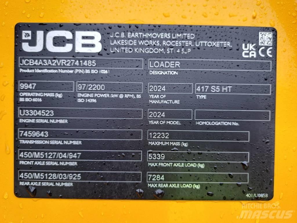 JCB 417 HT Naudoti ratiniai krautuvai
