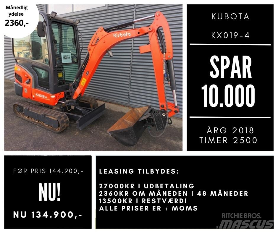 Kubota kx019-4 Mini ekskavatoriai < 7 t