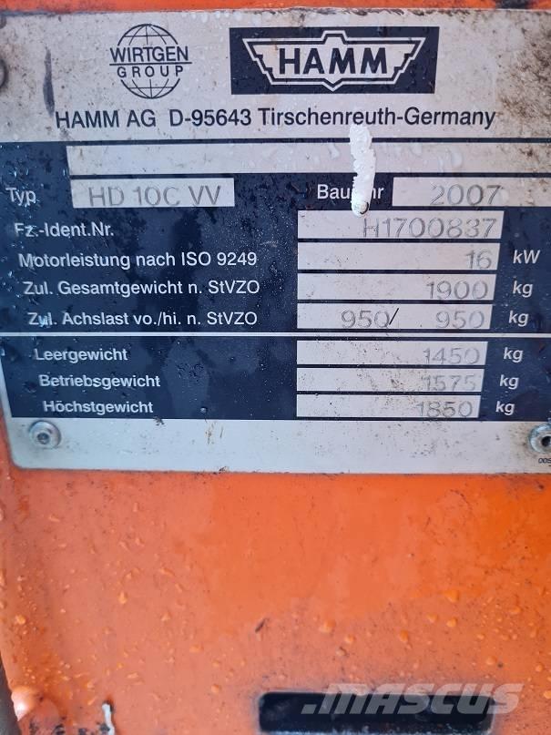 Hamm HD 10 C W Porinių būgnų volai