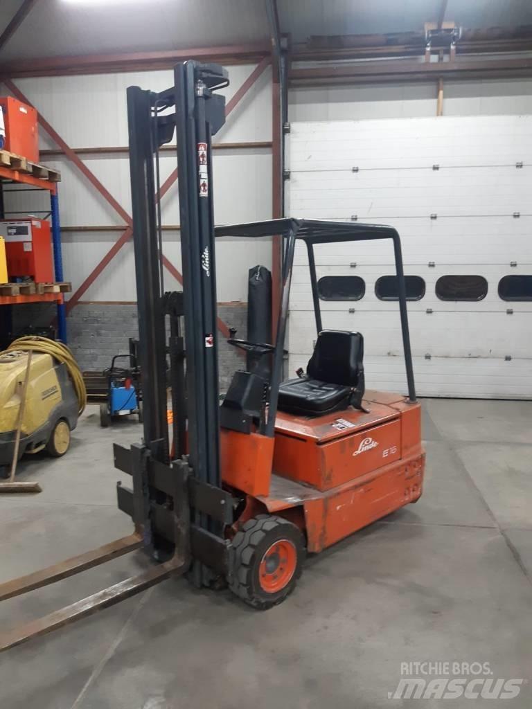 Linde E 16 Elektriniai šakiniai krautuvai