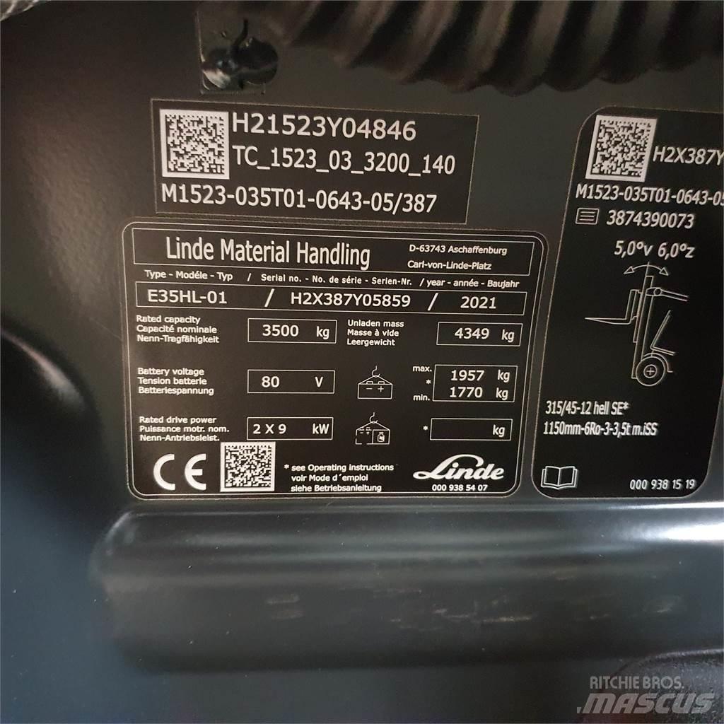 Linde E35HL Elektriniai šakiniai krautuvai