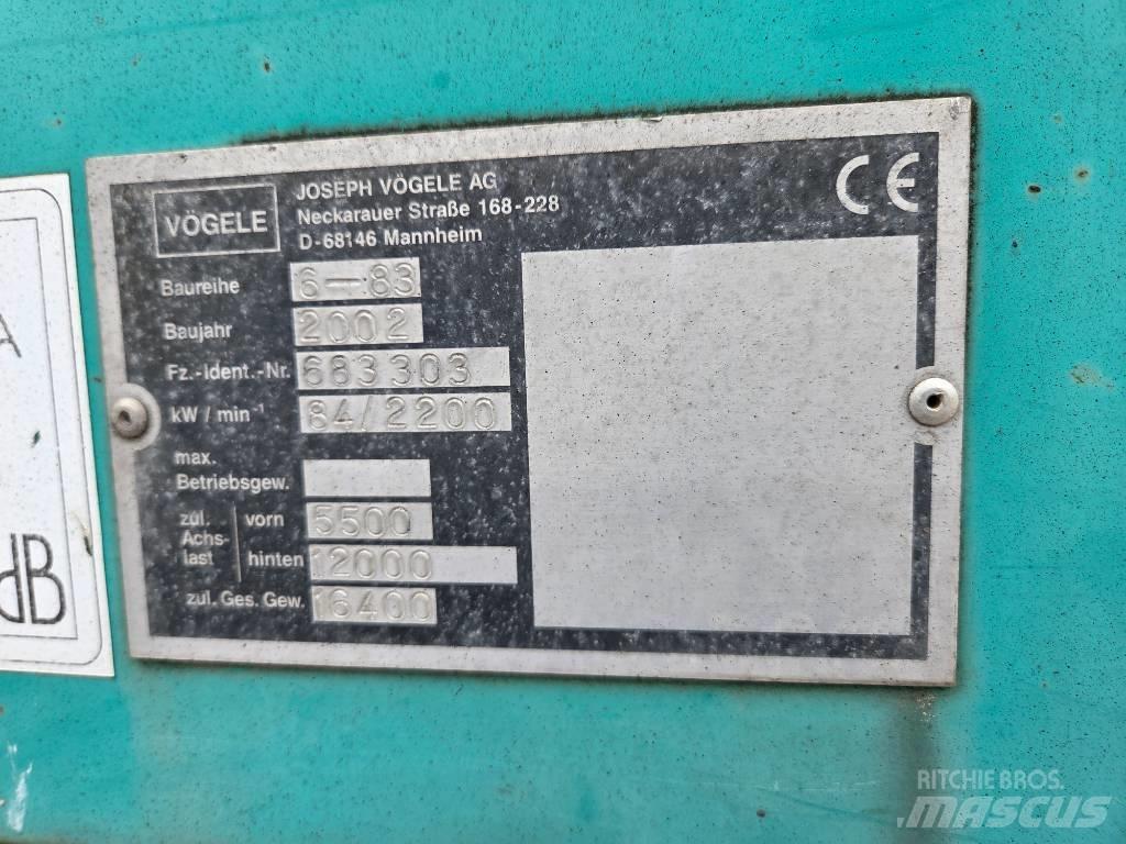 Vögele Super 1603 Asfalto klotuvai