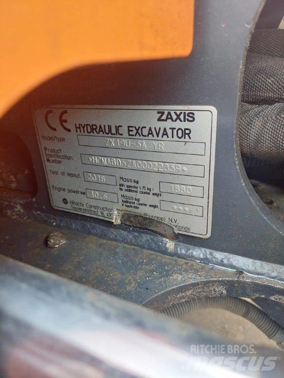 Hitachi ZX 19 U-5 Mini ekskavatoriai < 7 t