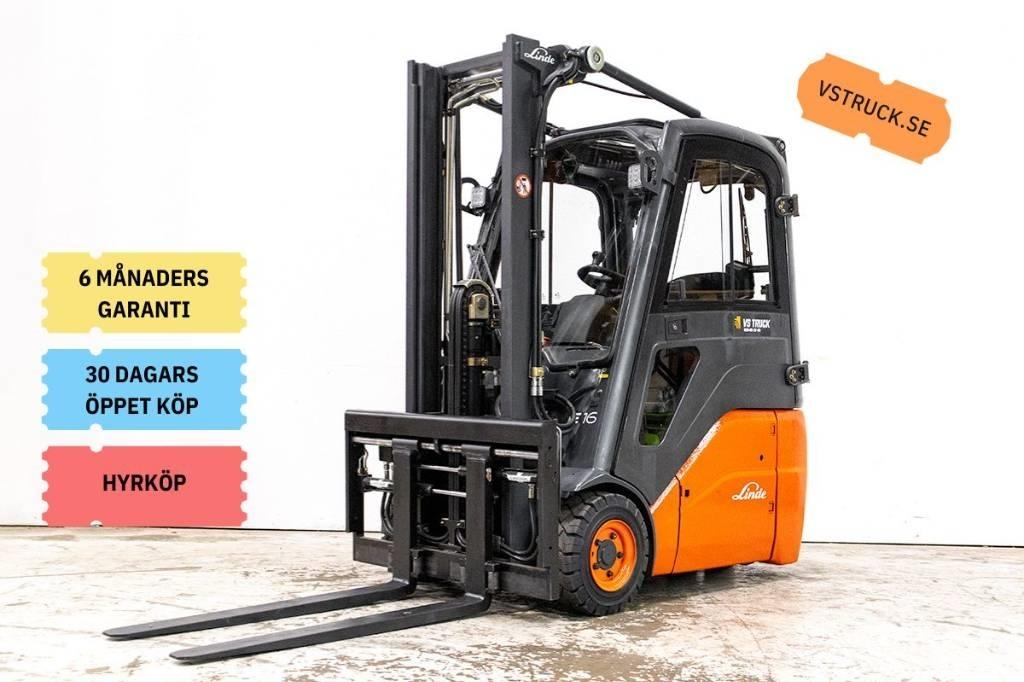 Linde E 16 Elektriniai šakiniai krautuvai