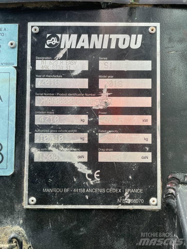 Manitou MT 625 H Teleskopiniai krautuvai