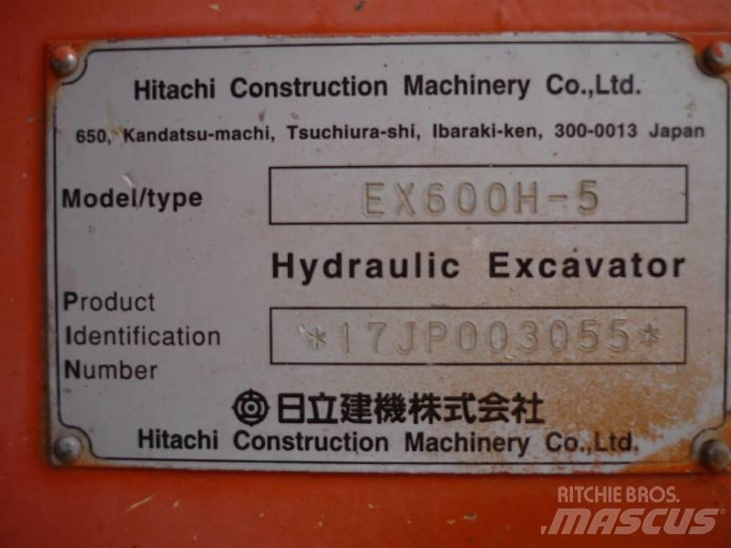 Hitachi EX 600 H-5 Vikšriniai ekskavatoriai