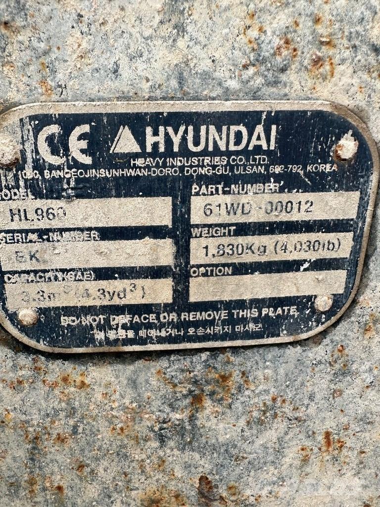 Hyundai HL 960 Naudoti ratiniai krautuvai