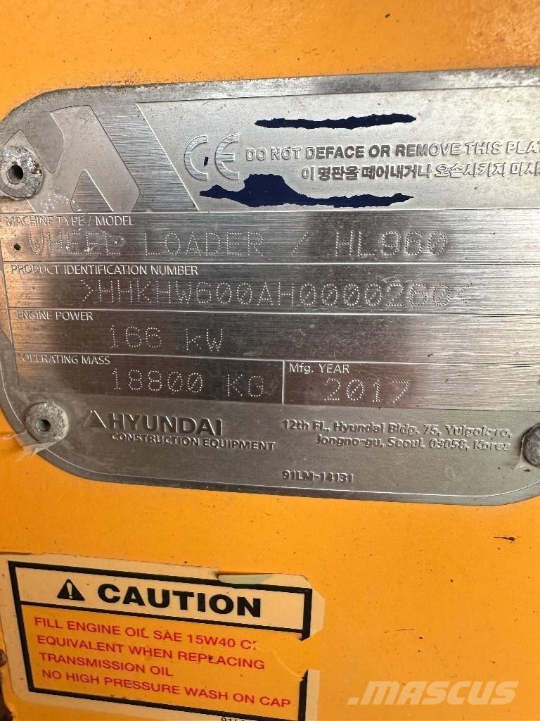 Hyundai HL 960 Naudoti ratiniai krautuvai