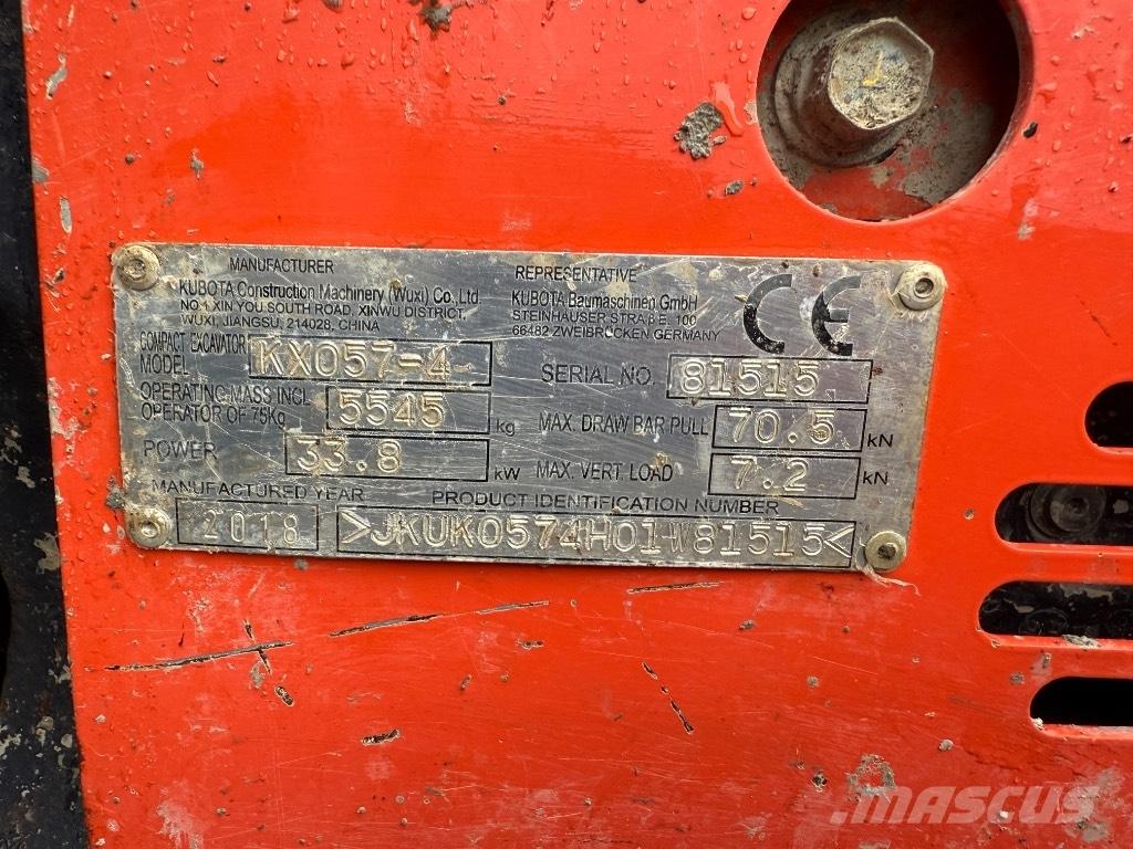 Kubota KX 057-4 Mini ekskavatoriai < 7 t