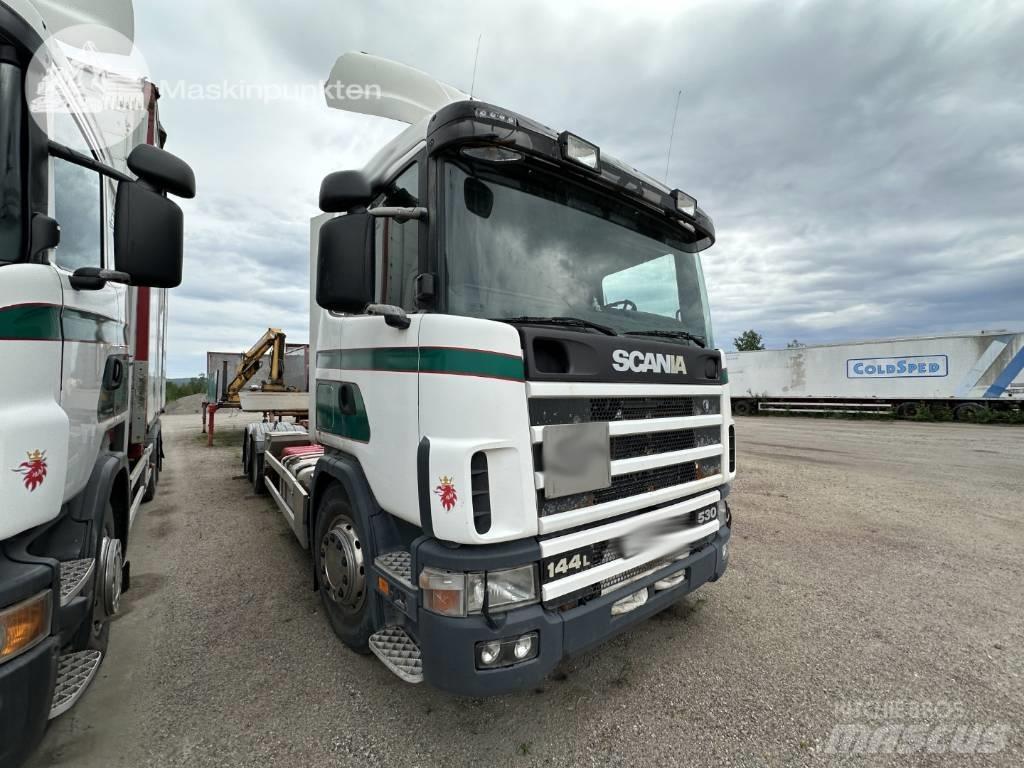 Scania R 124 LB Konteinerių nuožulnaus pakėlimo ant platformos krautuvai