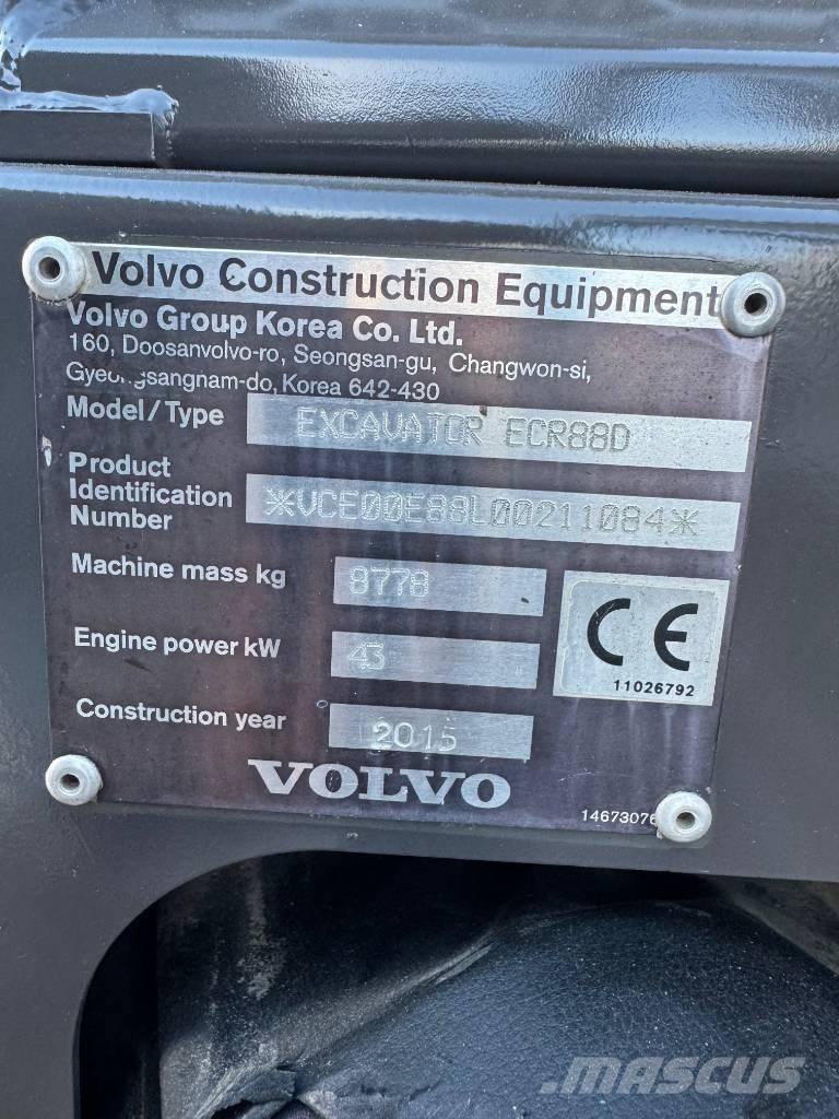 Volvo ECR 88 D Vidutinės galios ekskavatoriai 7-12 t