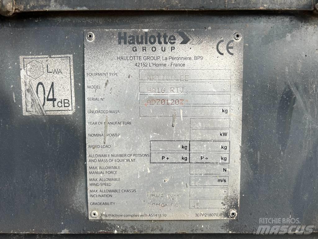 Haulotte HA16RTJ Alkūniniai keltuvai
