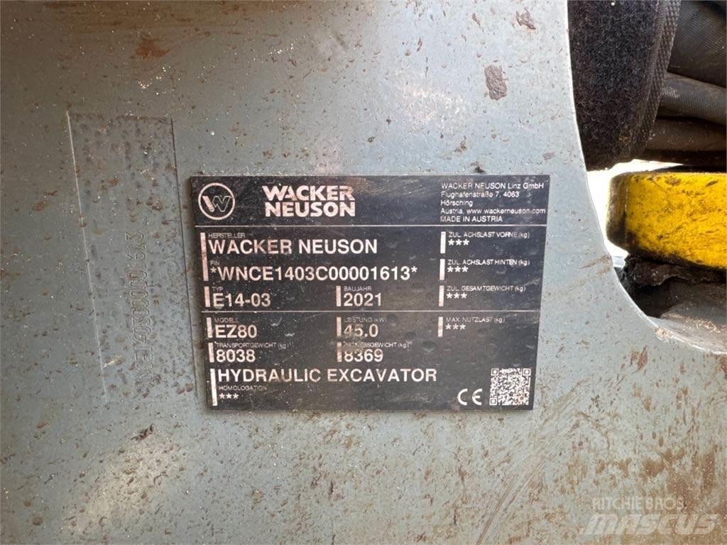 Wacker Neuson EZ80 Vikšriniai ekskavatoriai