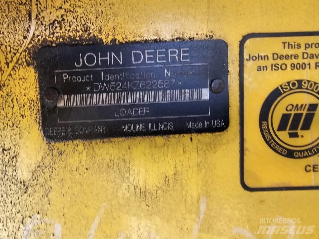 John Deere 524 K Naudoti ratiniai krautuvai