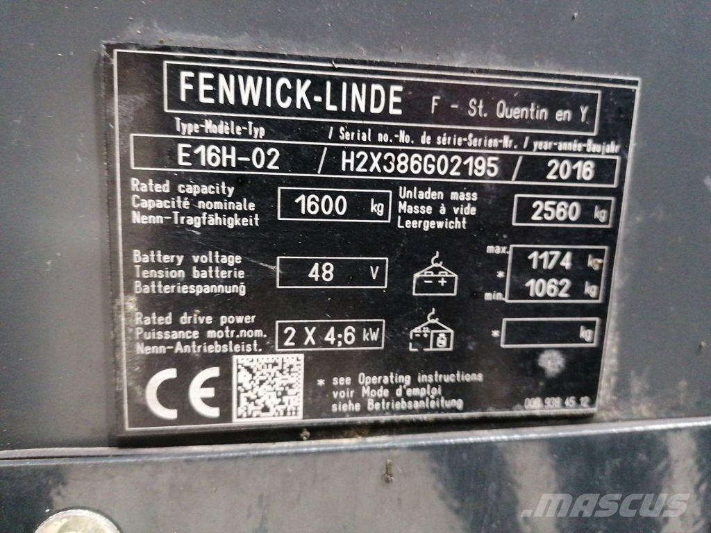 Linde E16H-02 Elektriniai šakiniai krautuvai