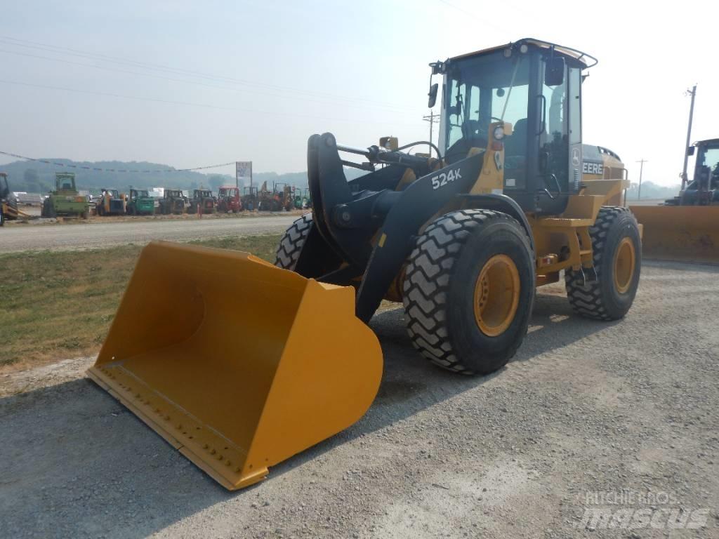 John Deere 524K Naudoti ratiniai krautuvai