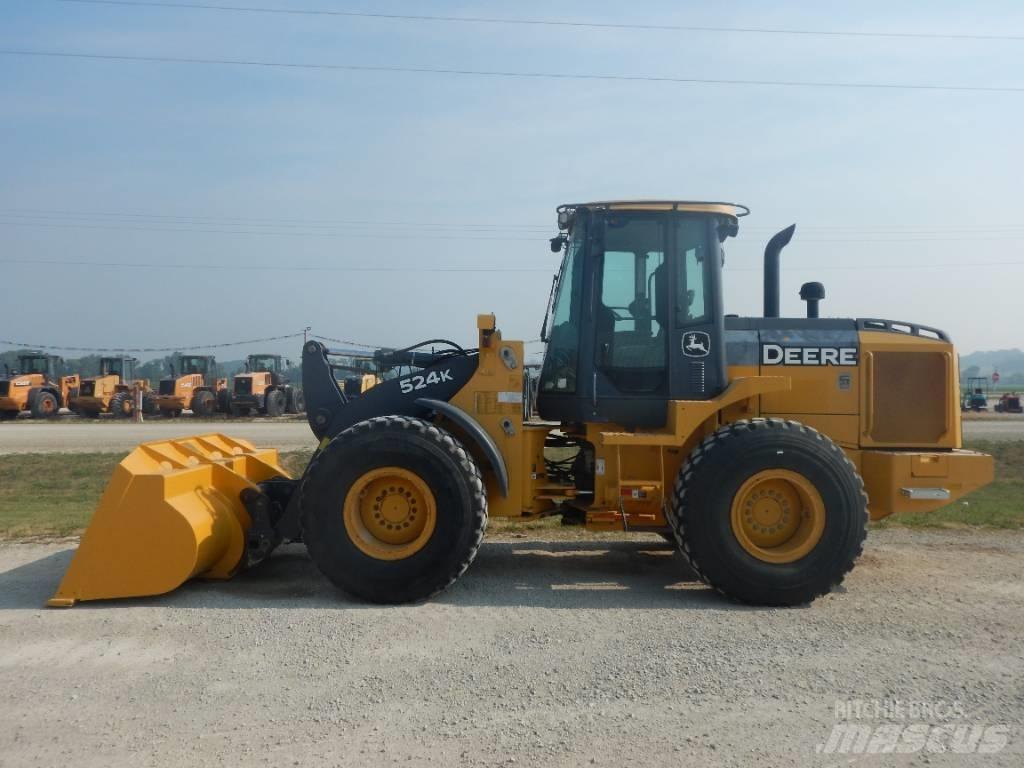 John Deere 524K Naudoti ratiniai krautuvai