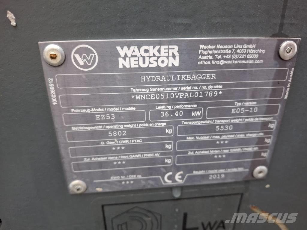 Wacker Neuson EZ 53 Mini ekskavatoriai < 7 t