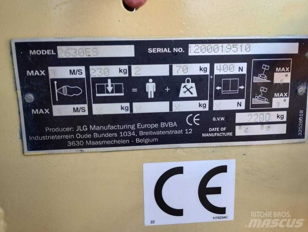 JLG 2630 ES Žirkliniai keltuvai