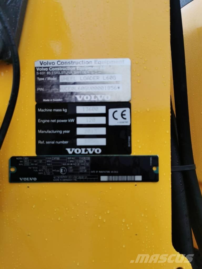 Volvo L60G Naudoti ratiniai krautuvai