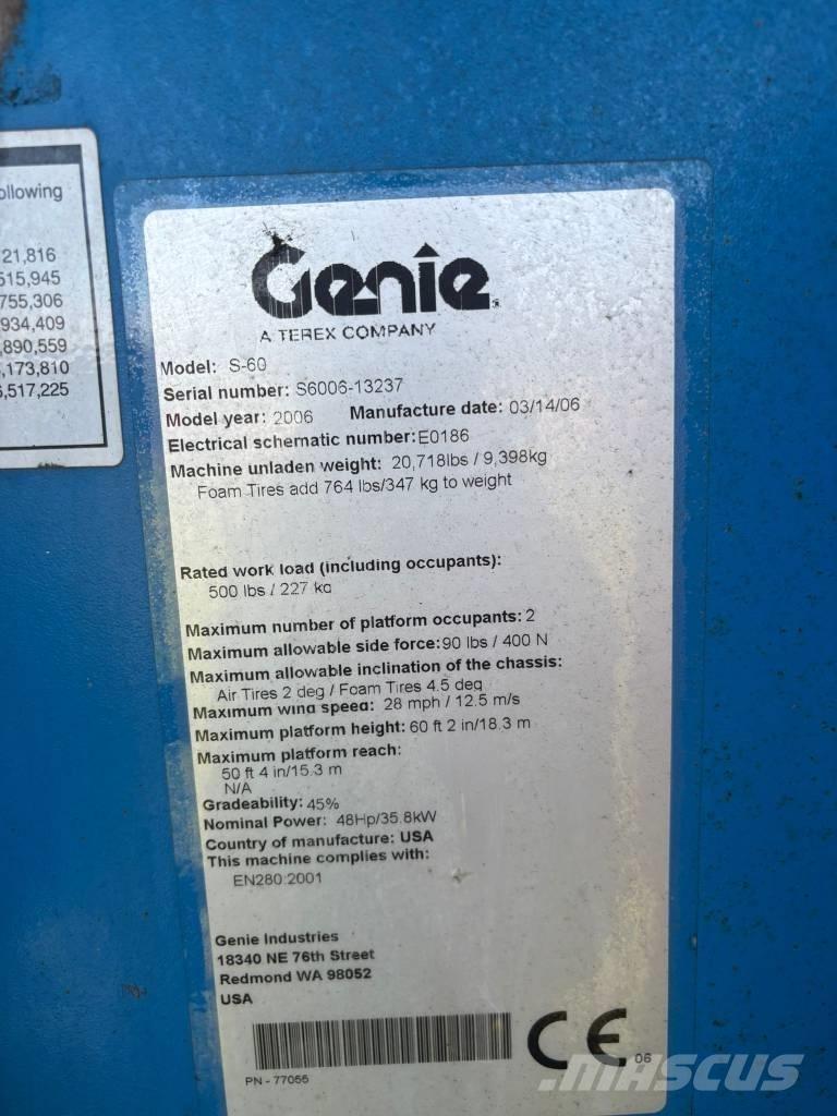 Genie S 60 Teleskopiniai keltuvai