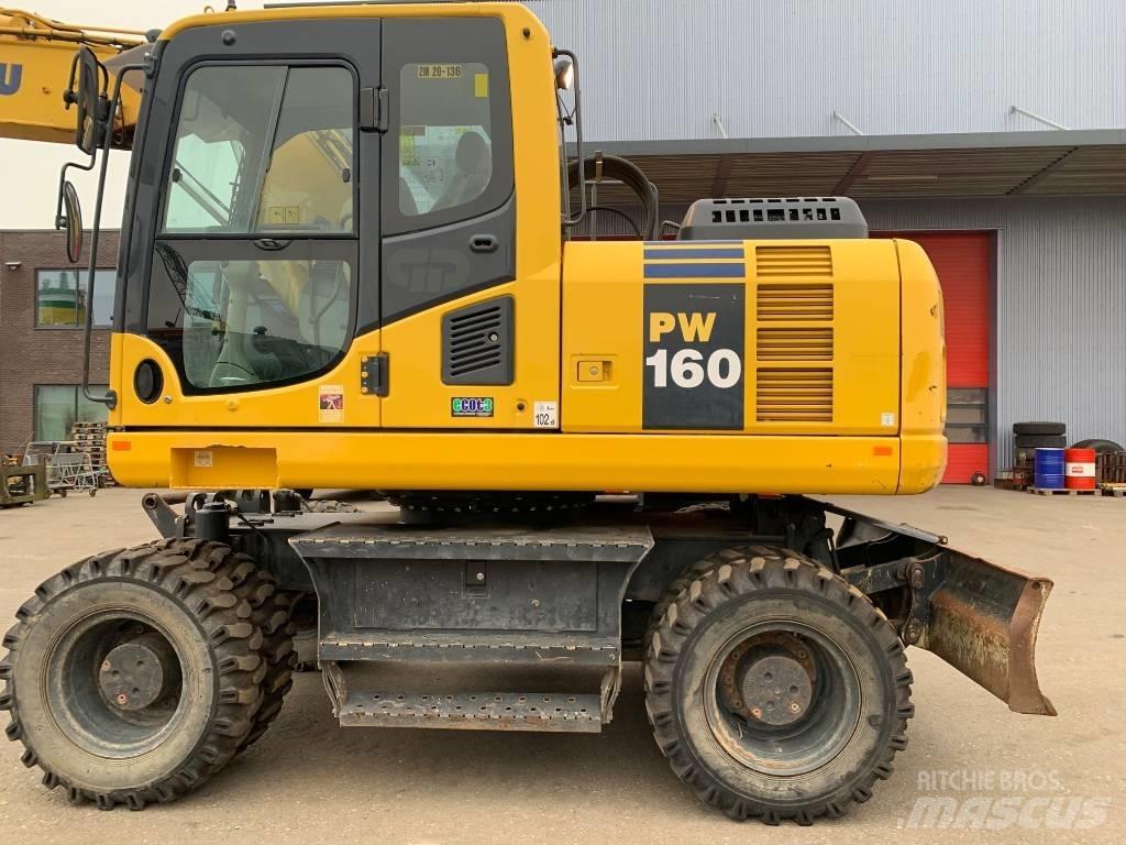 Komatsu PW 160 Ratiniai ekskavatoriai