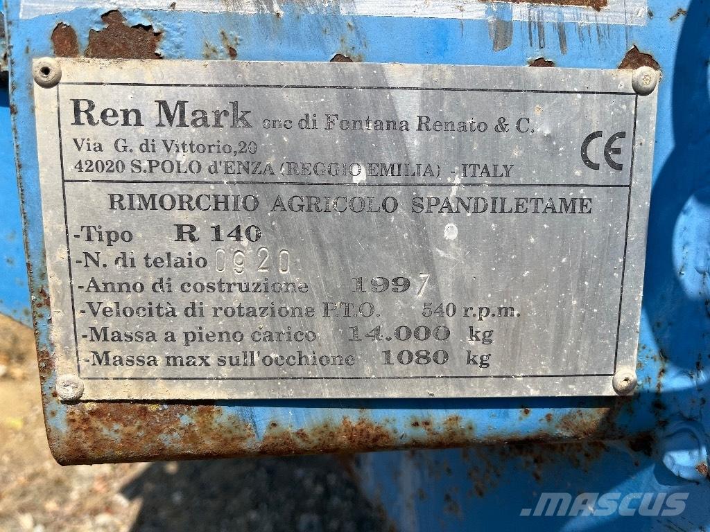  REN MARK R 140 Mėšlo barstytuvai