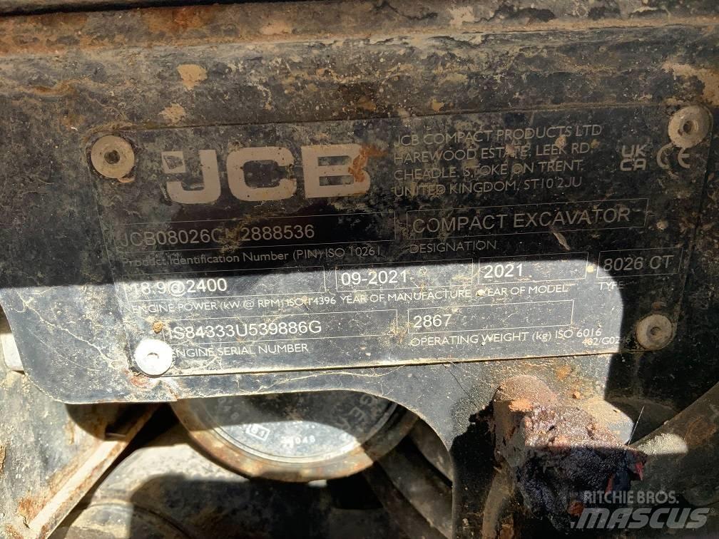 JCB 8026 CTS Mini ekskavatoriai < 7 t