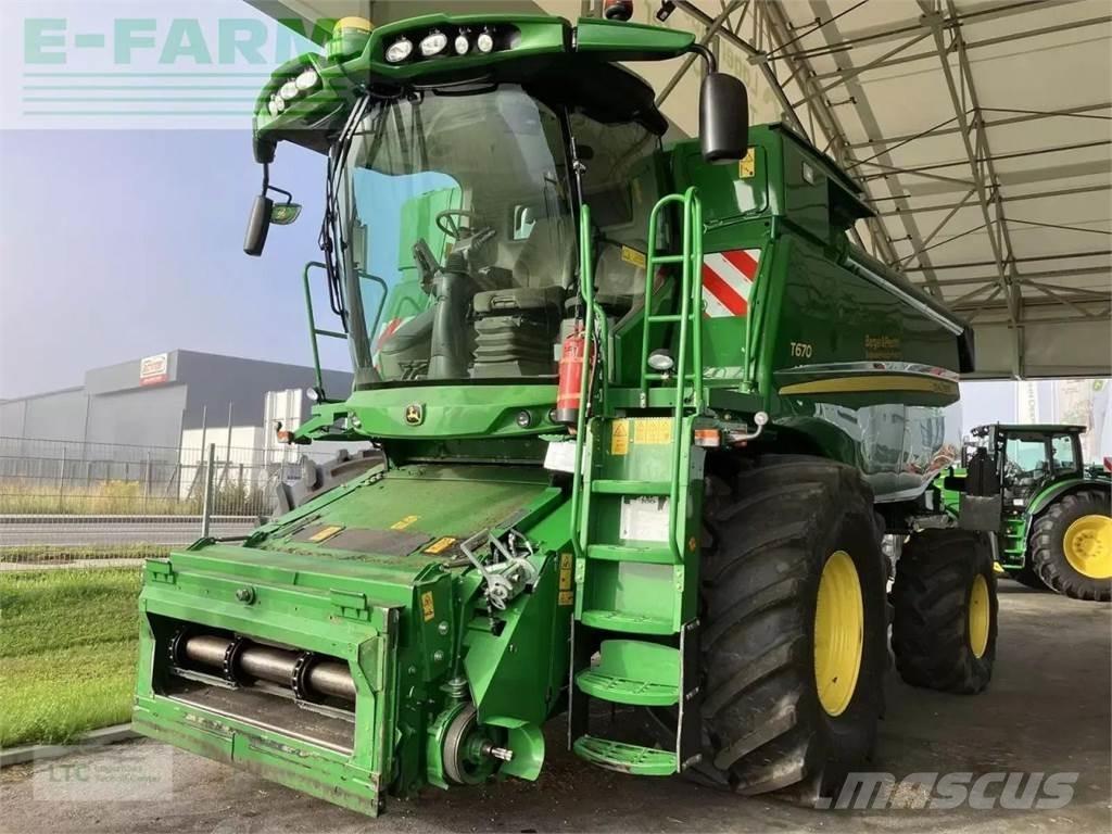 John Deere t670 Derliaus nuėmimo kombainai
