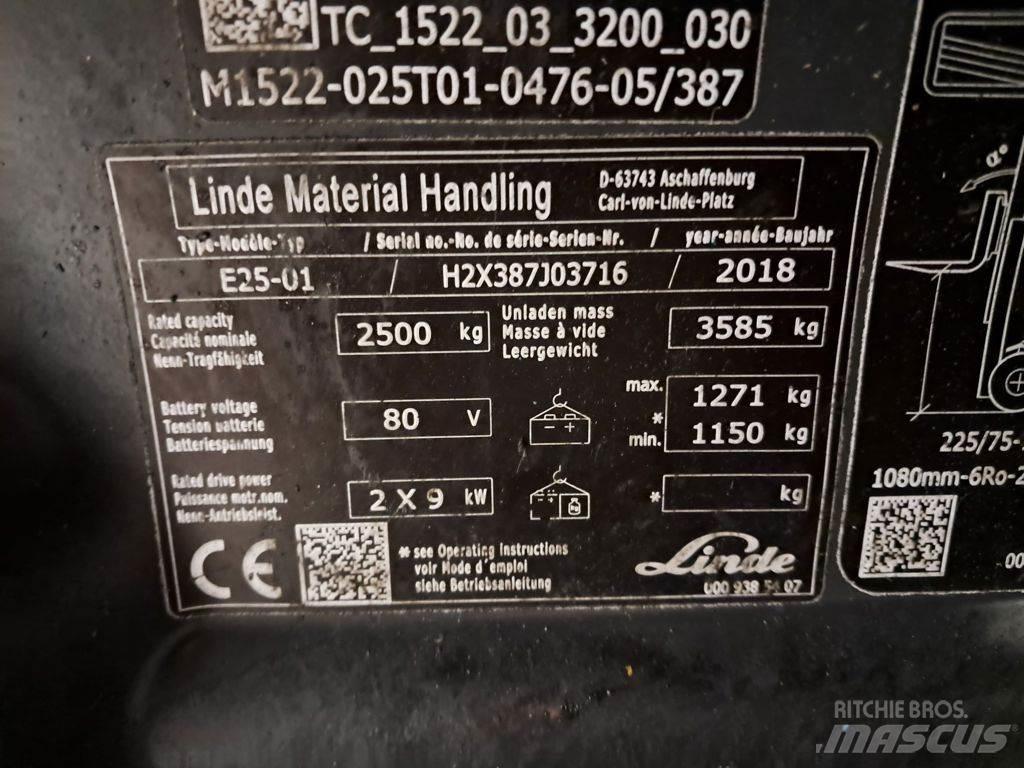 Linde E25-01 Elektriniai šakiniai krautuvai