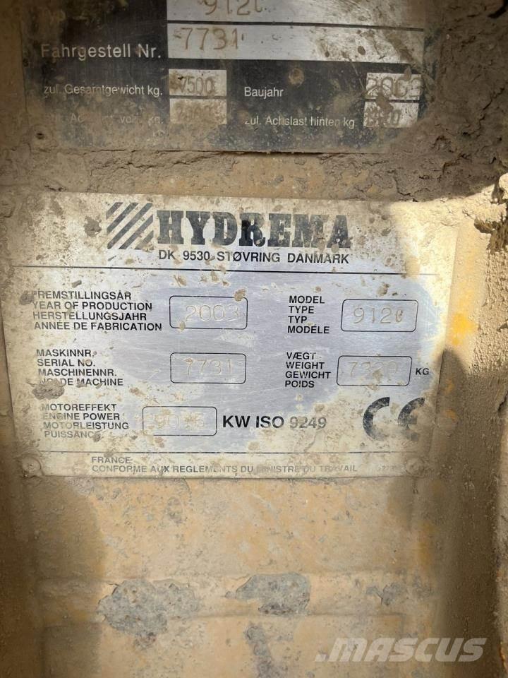 Hydrema 912C Statybiniai savivarčiai sunkvežimiai
