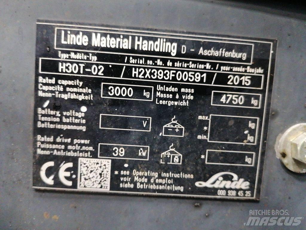 Linde H30T-02 LPG (dujiniai) krautuvai