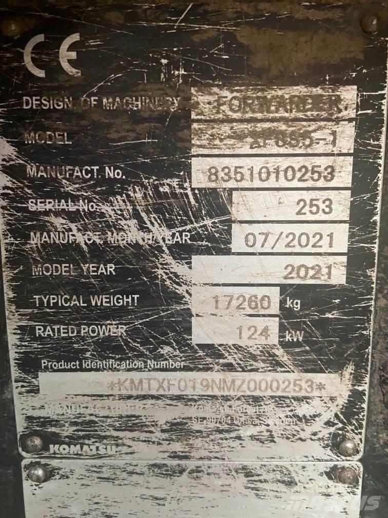 Komatsu 835tx Naudoti miškovežiai (Forvarderiai)