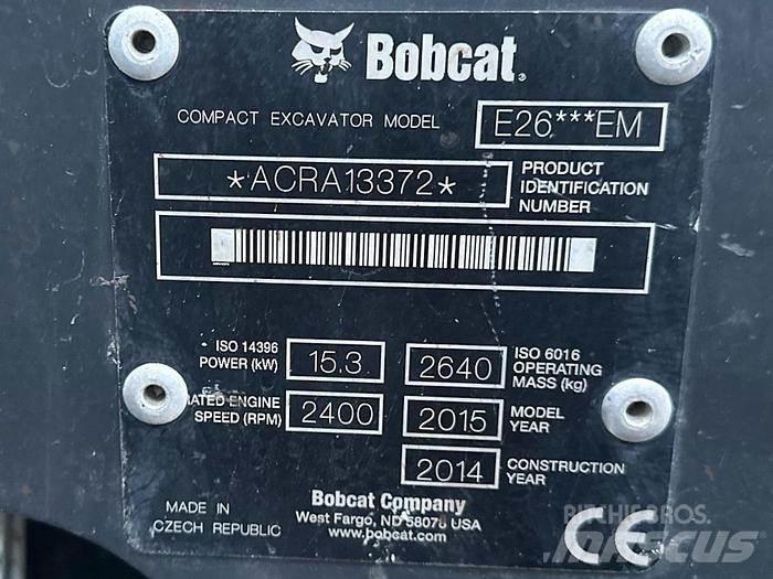Bobcat E26 Mini ekskavatoriai < 7 t