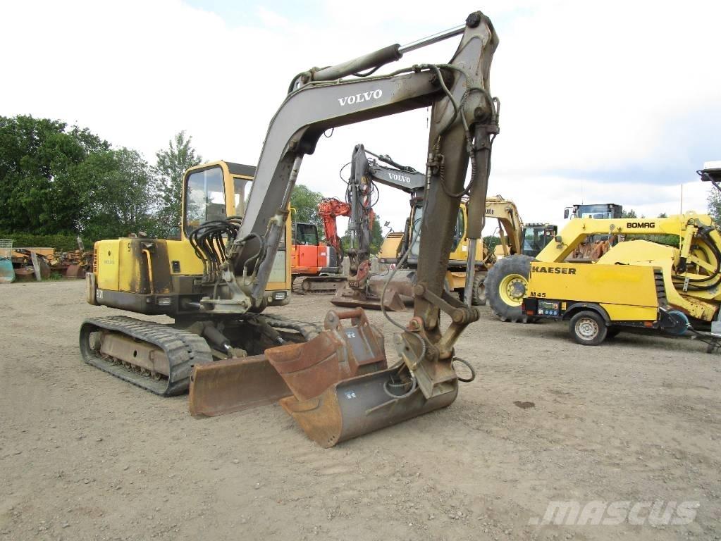 Volvo EC 70  ECR 88 Vidutinės galios ekskavatoriai 7-12 t