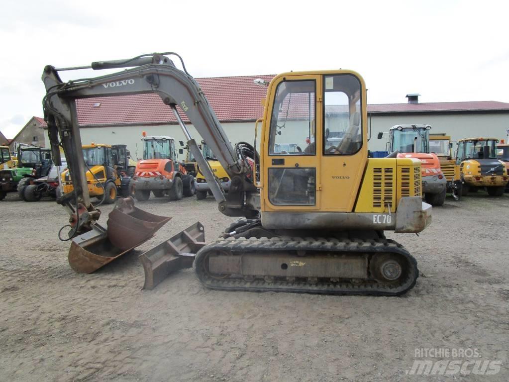Volvo EC 70  ECR 88 Vidutinės galios ekskavatoriai 7-12 t