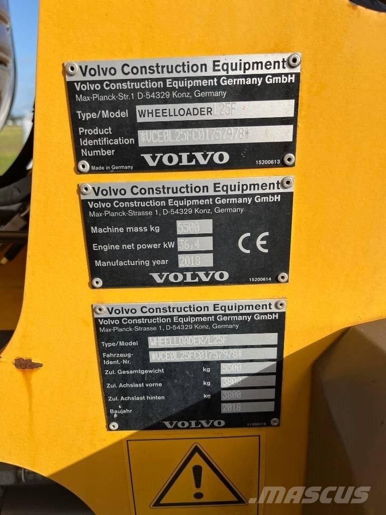 Volvo L 25 F Naudoti ratiniai krautuvai