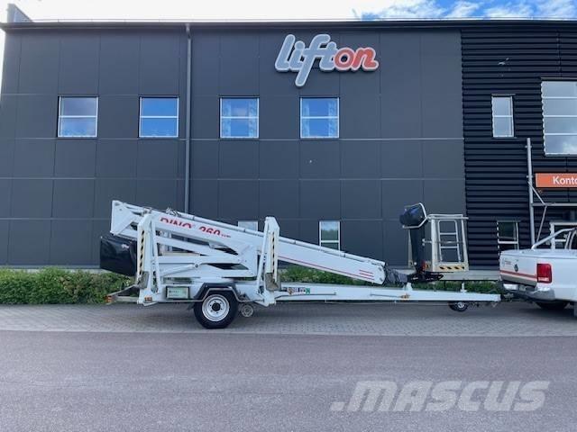 Dino 260 XTD Skylift Ant priekabų montuojamos kėlimo platformos