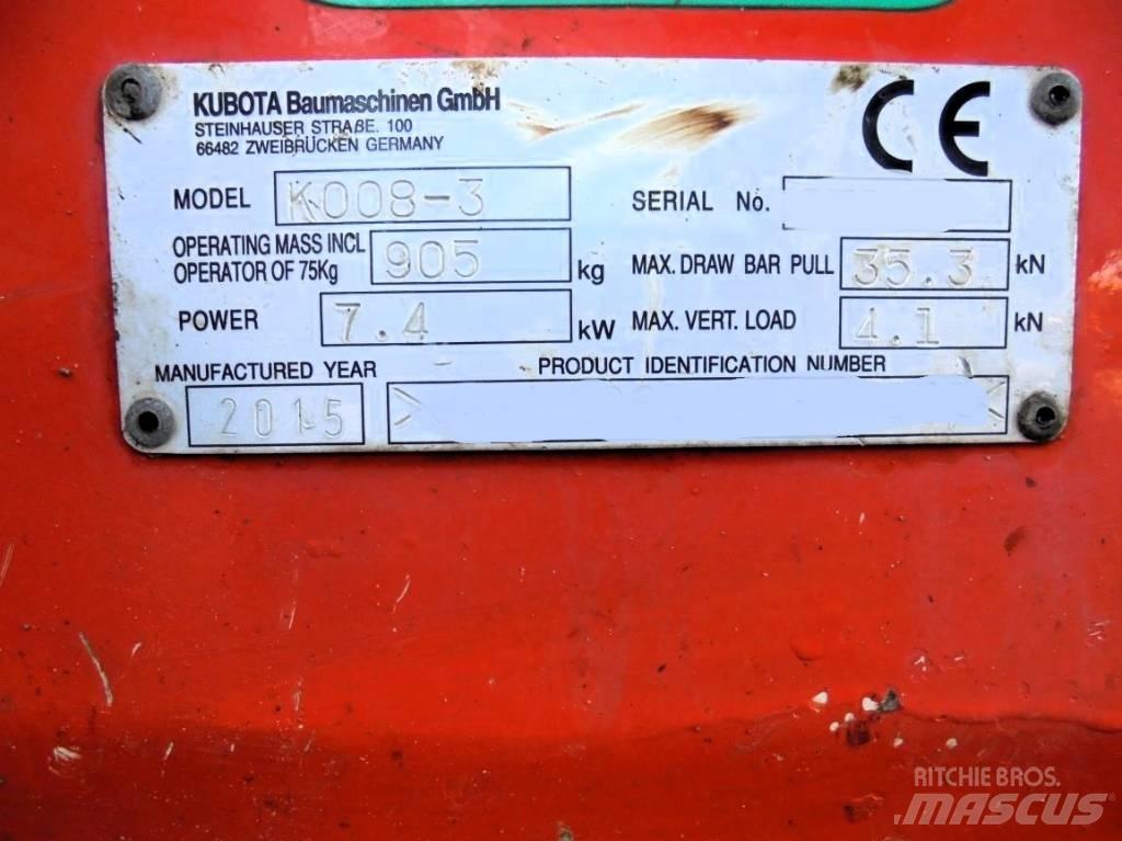 Kubota K 008-3 Mini ekskavatoriai < 7 t