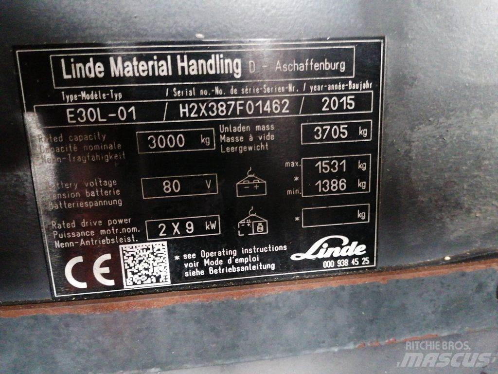 Linde E30L-01 Elektriniai šakiniai krautuvai