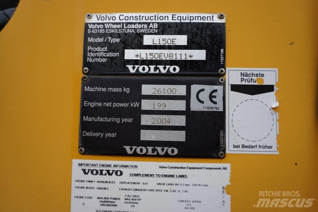 Volvo L 150 E Naudoti ratiniai krautuvai