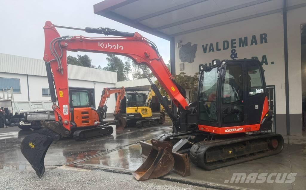 Kubota KX 080 Vidutinės galios ekskavatoriai 7-12 t