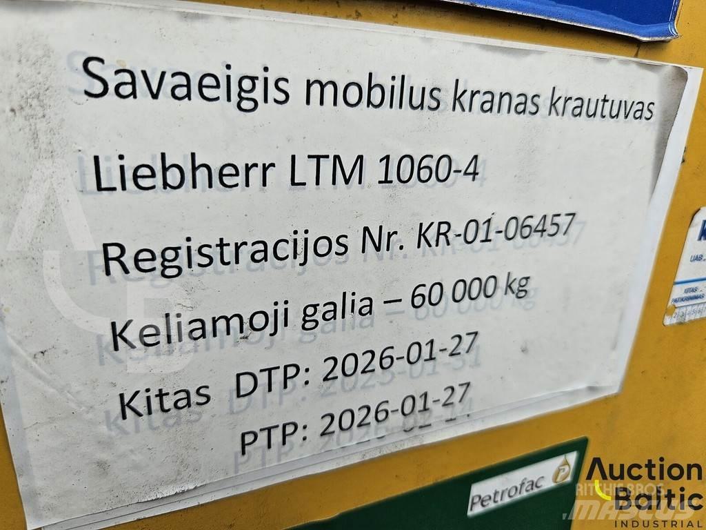 Liebherr LTM 1060 Visureigiai kranai