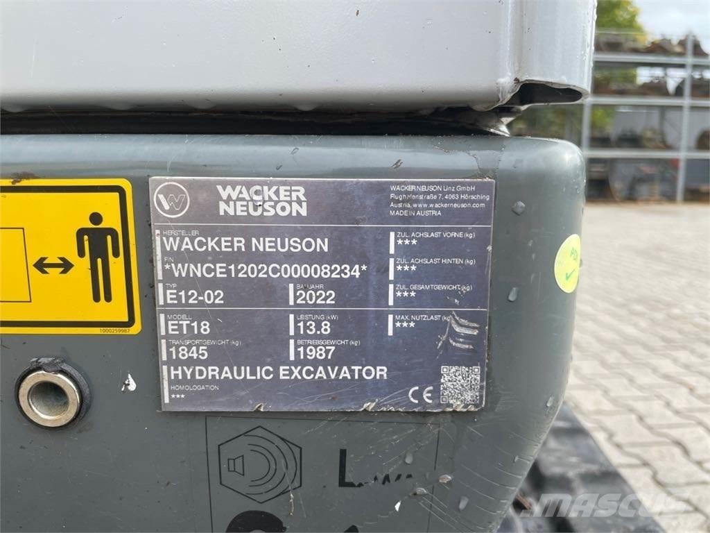 Wacker Neuson ET18 Vikšriniai ekskavatoriai